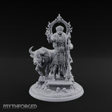Halt, Your Time Is Up Deva Male Haloed Death Judge with Spiked Mace