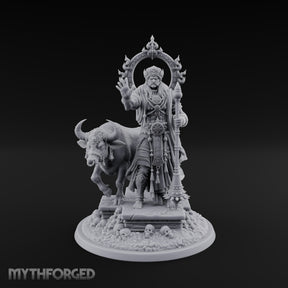 Halt, Your Time Is Up Deva Male Haloed Death Judge with Spiked Mace
