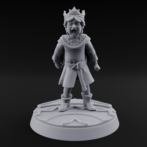 Throwing A Tantrum Human Prince Miniature for Dungeons and Dragons, Pathfinder or other TTRPGs