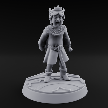 Throwing A Tantrum Human Prince Miniature for Dungeons and Dragons, Pathfinder or other TTRPGs