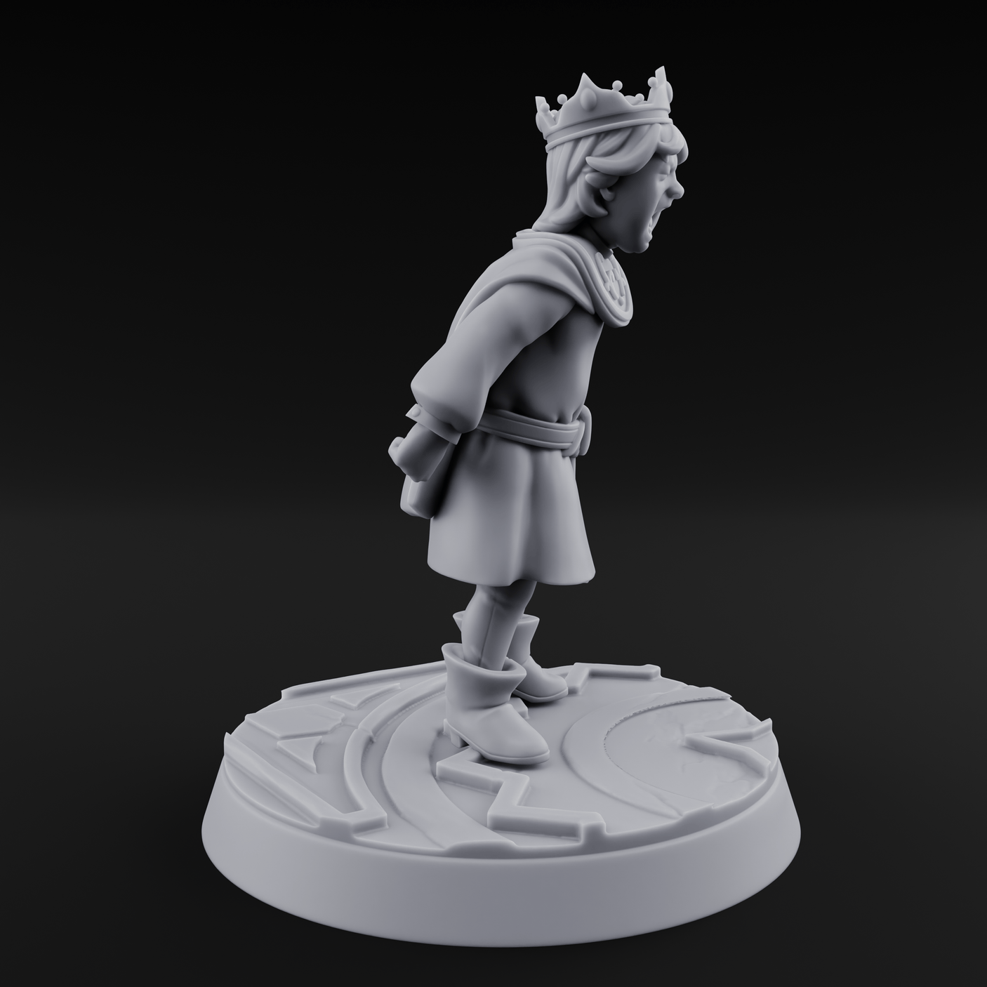Throwing A Tantrum Human Prince Miniature for Dungeons and Dragons, Pathfinder or other TTRPGs