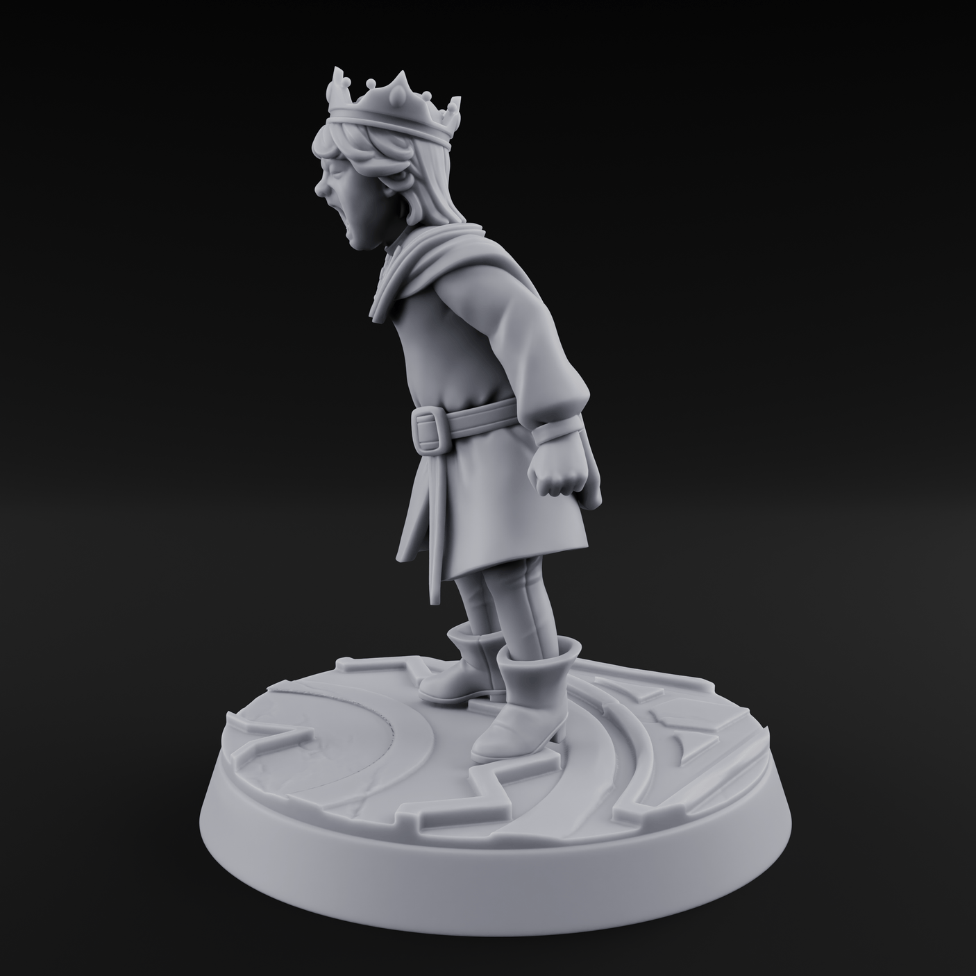 Throwing A Tantrum Human Prince Miniature for Dungeons and Dragons, Pathfinder or other TTRPGs