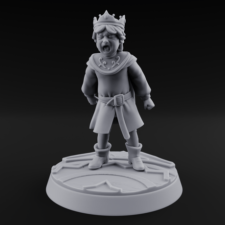 Throwing A Tantrum Human Prince Miniature for Dungeons and Dragons, Pathfinder or other TTRPGs