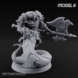 Swooping and Coiled Naga Warriors Miniature for Dungeons and Dragons, Pathfinder or other TTRPGs