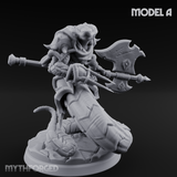 Swooping and Coiled Naga Warriors Miniature for Dungeons and Dragons, Pathfinder or other TTRPGs