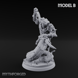 Swooping and Coiled Naga Warriors B Miniature for Dungeons and Dragons, Pathfinder or other TTRPGs