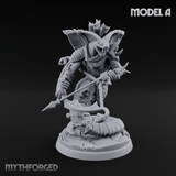 Spear Thrust Snarling Naga Warrior A Miniature for Dungeons and Dragons, Pathfinder or other TTRPGs