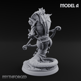 Spear Thrust Snarling Naga Warrior A Miniature for Dungeons and Dragons, Pathfinder or other TTRPGs