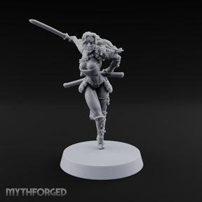 Scabbards Empty, Blade Overhead Elf Sword Warrior