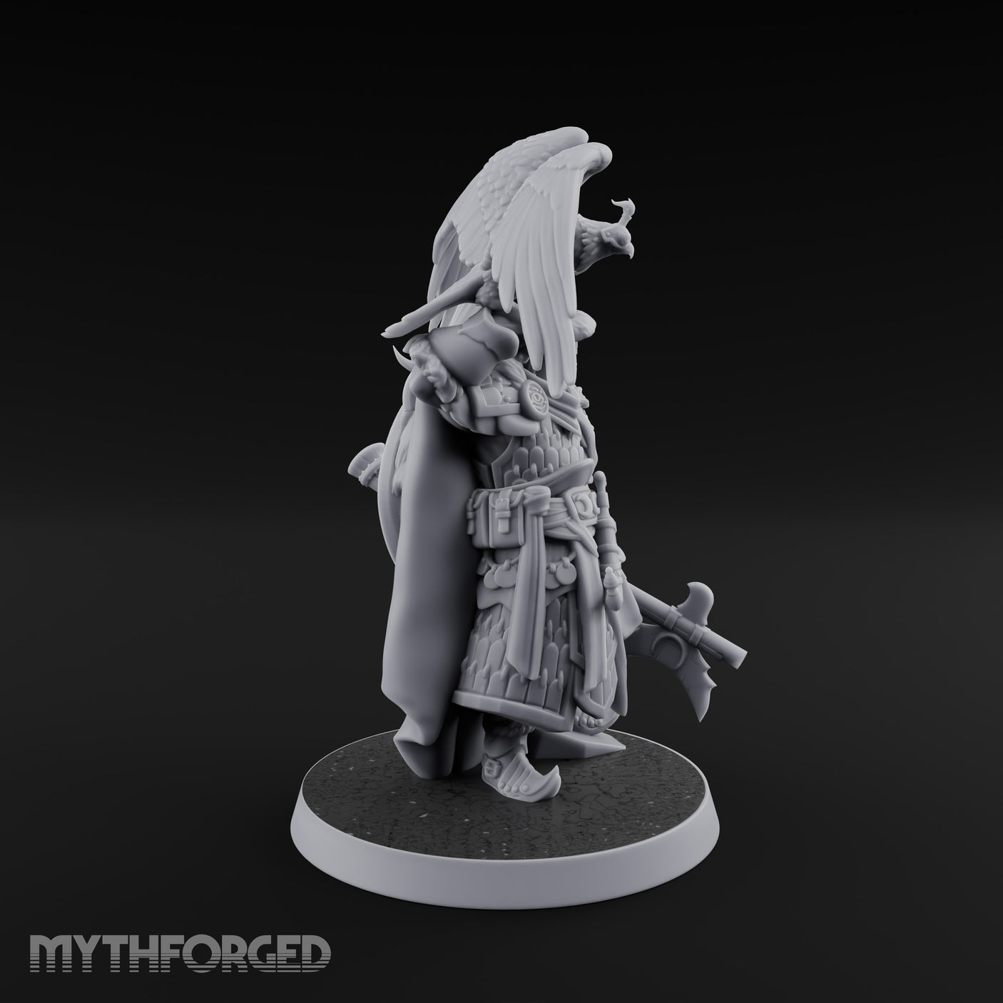Falcon Taking Flight Human Janissary Commander Miniature for Dungeons and Dragons, Pathfinder or other TTRPGs