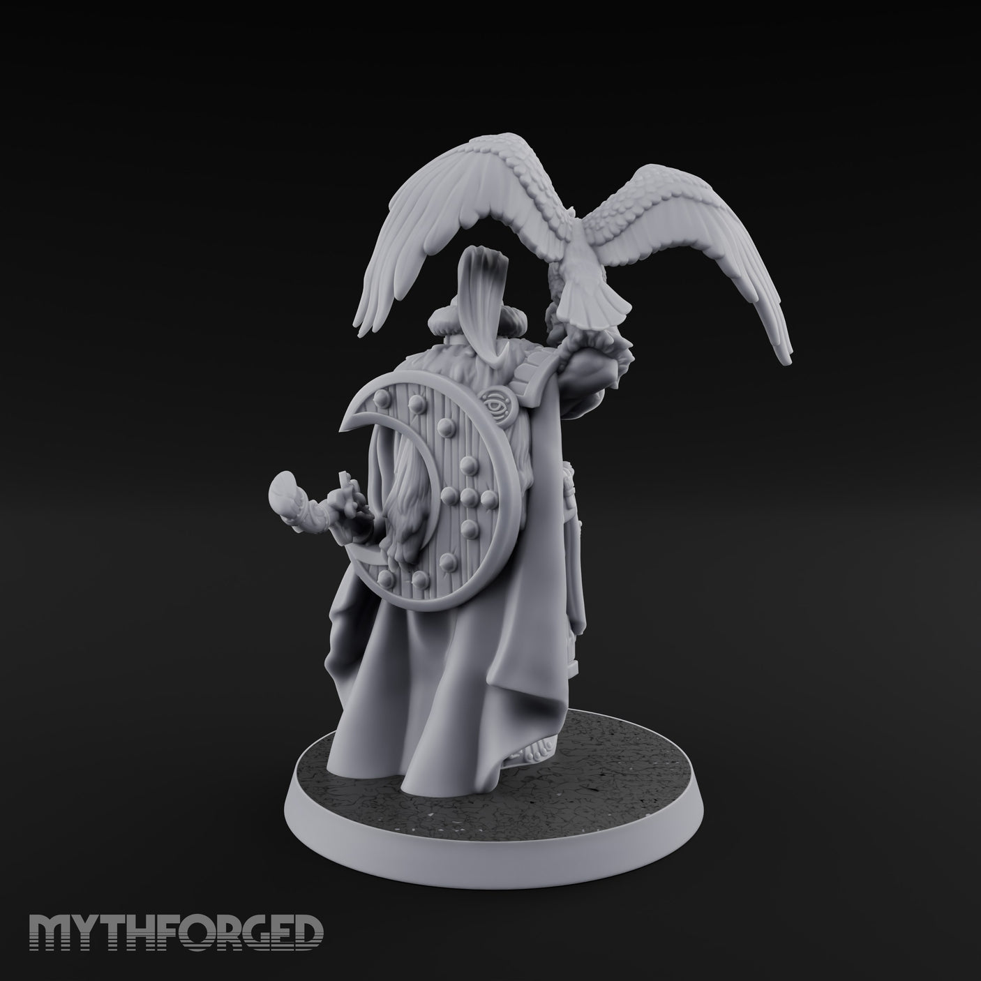 Falcon Taking Flight Human Janissary Commander Miniature for Dungeons and Dragons, Pathfinder or other TTRPGs
