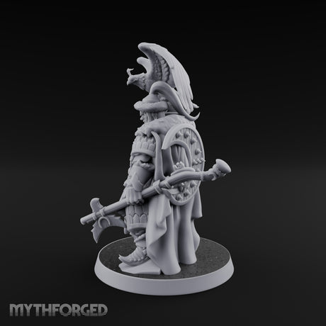 Falcon Taking Flight Human Janissary Commander Miniature for Dungeons and Dragons, Pathfinder or other TTRPGs
