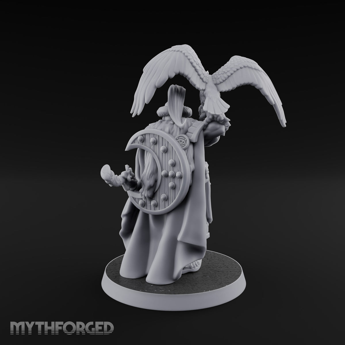 Falcon Taking Flight Human Janissary Commander Miniature for Dungeons and Dragons, Pathfinder or other TTRPGs