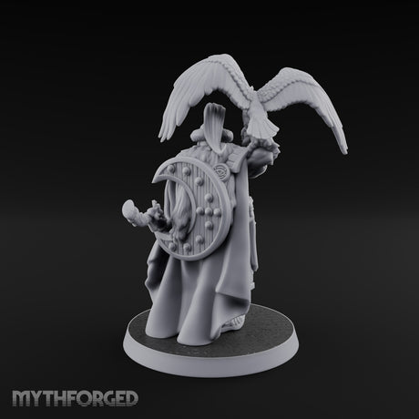 Falcon Taking Flight Human Janissary Commander Miniature for Dungeons and Dragons, Pathfinder or other TTRPGs