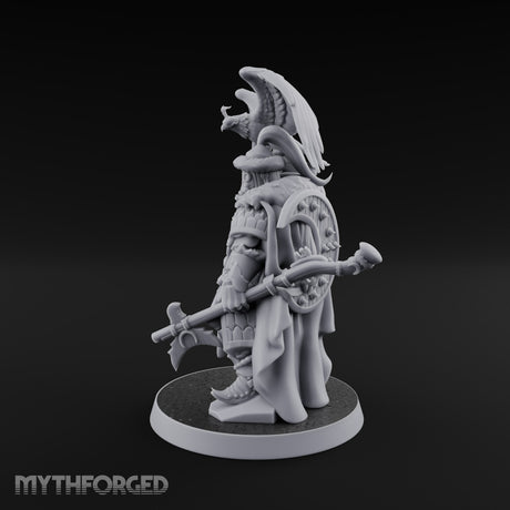 Falcon Taking Flight Human Janissary Commander Miniature for Dungeons and Dragons, Pathfinder or other TTRPGs