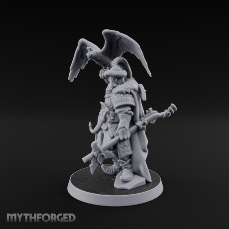 Falcon Taking Flight Human Janissary Commander Miniature for Dungeons and Dragons, Pathfinder or other TTRPGs