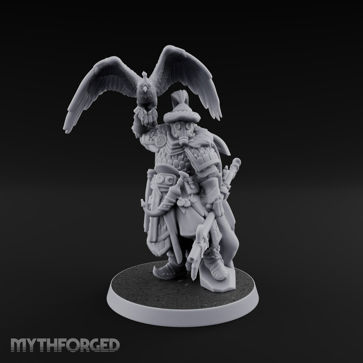 Falcon Taking Flight Human Janissary Commander Miniature for Dungeons and Dragons, Pathfinder or other TTRPGs