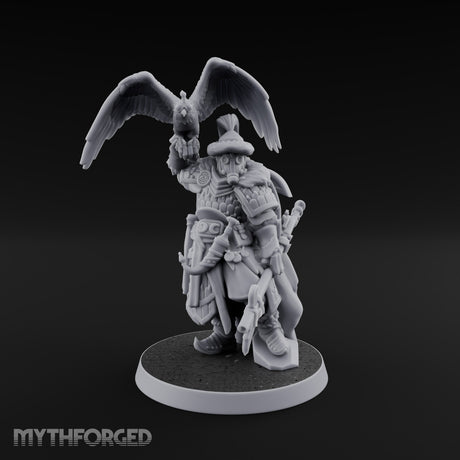 Falcon Taking Flight Human Janissary Commander Miniature for Dungeons and Dragons, Pathfinder or other TTRPGs