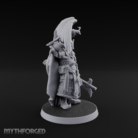 Falcon Taking Flight Human Janissary Commander Miniature for Dungeons and Dragons, Pathfinder or other TTRPGs