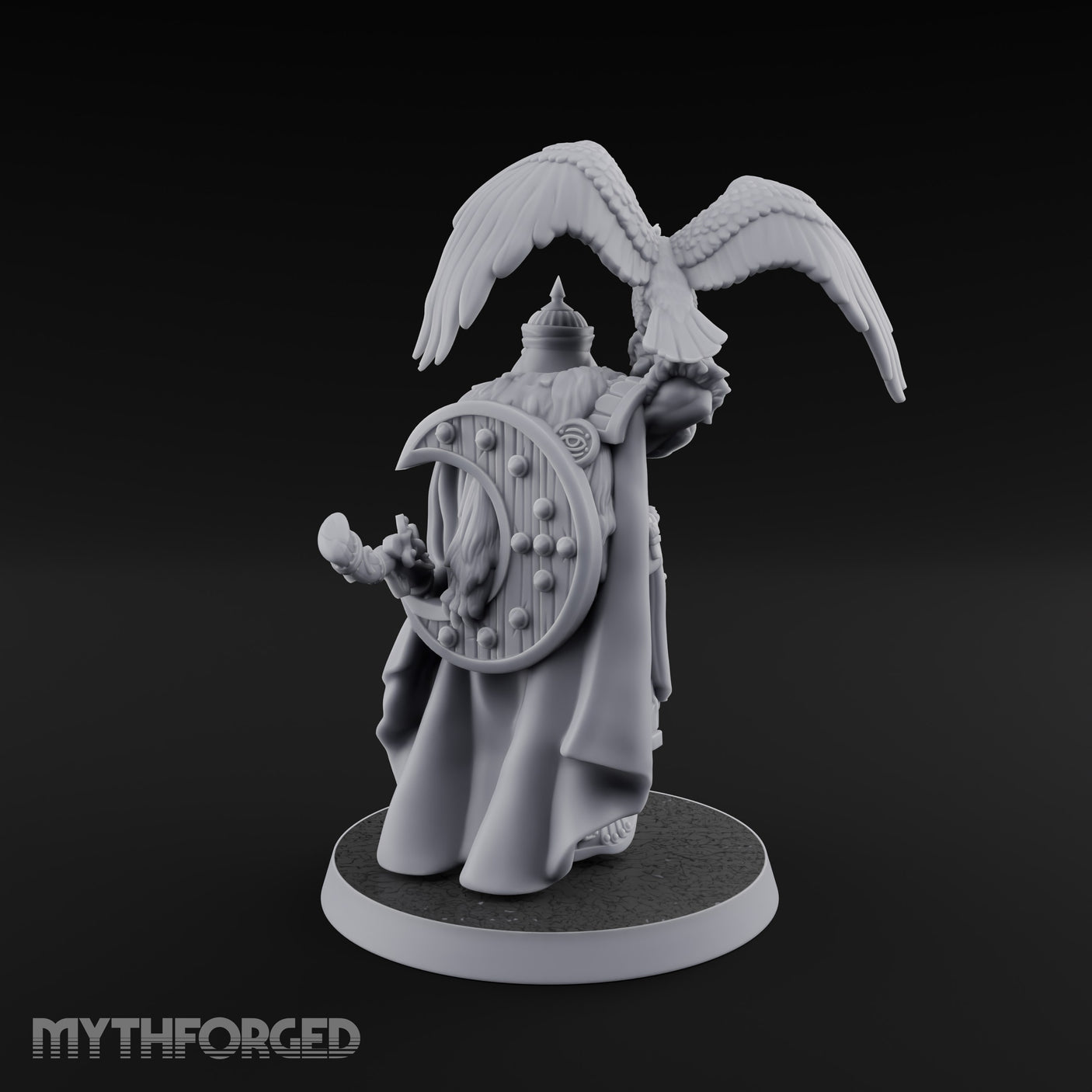 Falcon Taking Flight Human Janissary Commander Miniature for Dungeons and Dragons, Pathfinder or other TTRPGs