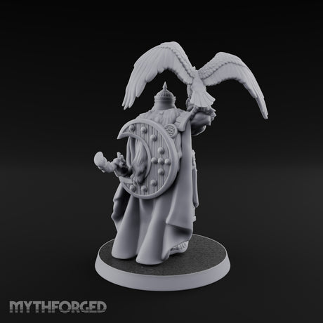 Falcon Taking Flight Human Janissary Commander Miniature for Dungeons and Dragons, Pathfinder or other TTRPGs