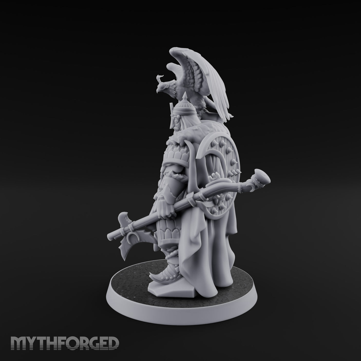 Falcon Taking Flight Human Janissary Commander Miniature for Dungeons and Dragons, Pathfinder or other TTRPGs