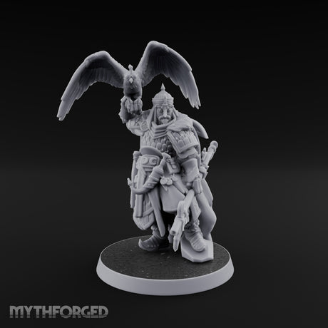 Falcon Taking Flight Human Janissary Commander Miniature for Dungeons and Dragons, Pathfinder or other TTRPGs