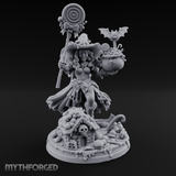Grinning Candy Conjurer Enchantress Miniature for Dungeons and Dragons, Pathfinder or other TTRPGs