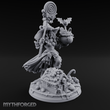 Grinning Candy Conjurer Enchantress Miniature for Dungeons and Dragons, Pathfinder or other TTRPGs