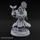 Grinning Candy Conjurer Enchantress Miniature for Dungeons and Dragons, Pathfinder or other TTRPGs
