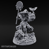 Grinning Candy Conjurer Enchantress Miniature for Dungeons and Dragons, Pathfinder or other TTRPGs