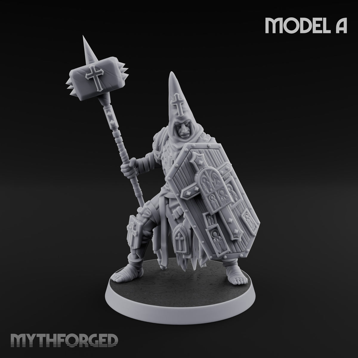 Rallying the Faithful Human Zealots Miniature for Dungeons and Dragons, Pathfinder or other TTRPGs