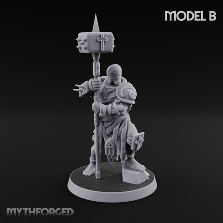 Rallying the Faithful Human Zealots Miniature for Dungeons and Dragons, Pathfinder or other TTRPGs