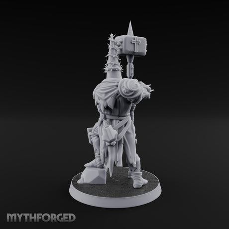 Rallying the Faithful Human Zealot B Miniature for Dungeons and Dragons, Pathfinder or other TTRPGs