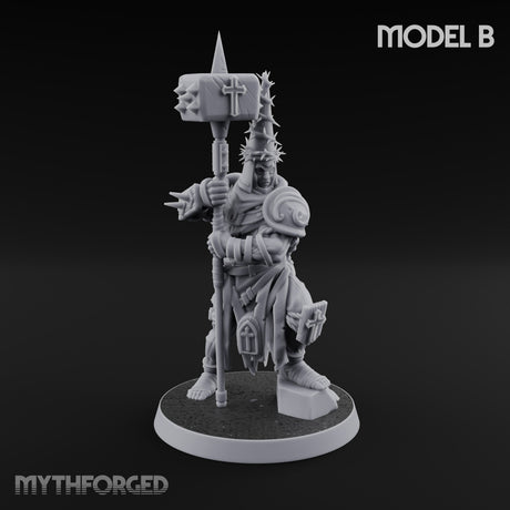 Rallying the Faithful Human Zealots Miniature for Dungeons and Dragons, Pathfinder or other TTRPGs