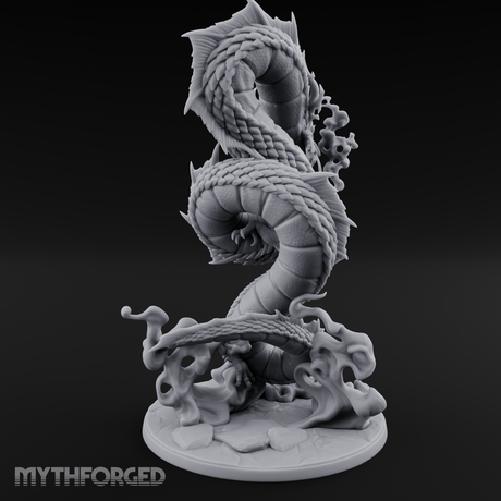 Coiling Skyward Lung Dragon Sorcerer Miniature for Dungeons and Dragons, Pathfinder or other TTRPGs