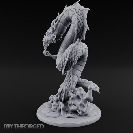 Coiling Skyward Lung Dragon Sorcerer Miniature for Dungeons and Dragons, Pathfinder or other TTRPGs