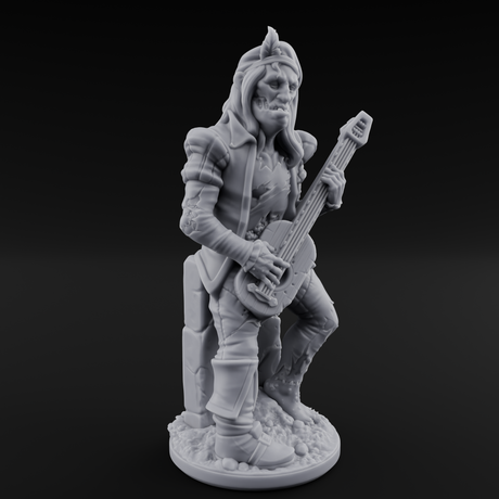 Still Strumming Zombie Bard Miniature for Dungeons and Dragons, Pathfinder or other TTRPGs
