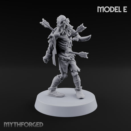 Dead Tired and Still Walking Zombies with Axe, Hammer, Bagpipes and Arrows — E