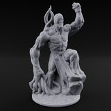 Fist Pumping Zombie Tyrant Miniature for Dungeons and Dragons, Pathfinder or other TTRPGs