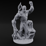 Fist Pumping Zombie Tyrant Miniature for Dungeons and Dragons, Pathfinder or other TTRPGs