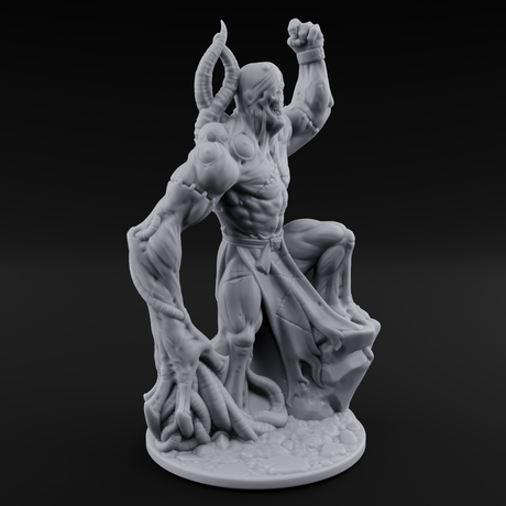 Fist Pumping Zombie Tyrant Miniature for Dungeons and Dragons, Pathfinder or other TTRPGs