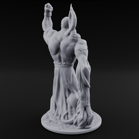 Fist Pumping Zombie Tyrant Miniature for Dungeons and Dragons, Pathfinder or other TTRPGs