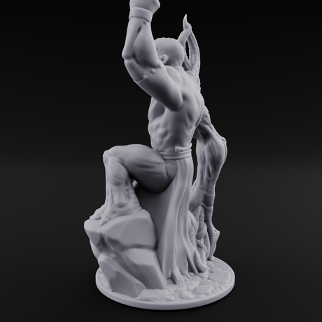 Fist Pumping Zombie Tyrant Miniature for Dungeons and Dragons, Pathfinder or other TTRPGs