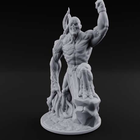Fist Pumping Zombie Tyrant Miniature for Dungeons and Dragons, Pathfinder or other TTRPGs