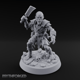 Cleaver Raised Hungry Zombie Brute Miniature for Dungeons and Dragons, Pathfinder or other TTRPGs