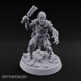 Cleaver Raised Hungry Zombie Brute Miniature for Dungeons and Dragons, Pathfinder or other TTRPGs