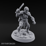 Cleaver Raised Hungry Zombie Brute Miniature for Dungeons and Dragons, Pathfinder or other TTRPGs