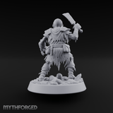 Cleaver Raised Hungry Zombie Brute Miniature for Dungeons and Dragons, Pathfinder or other TTRPGs