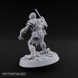 Cleaver Raised Hungry Zombie Brute Miniature for Dungeons and Dragons, Pathfinder or other TTRPGs